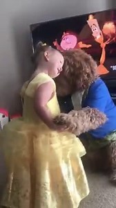AWWW!! It's a tale as old as time, when a little girl's best playmate, who so happens to be her dog, can also be her cute beast. 🌹🐶 STORY: http://bit.ly/2PtgVfV 📷: Kaylee Slobotski | Fox 5 DC