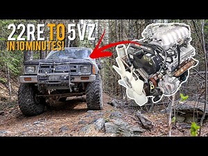 22RE to 3.4 in 10 MINUTES - 1985 Toyota Pickup 5VZ Swap