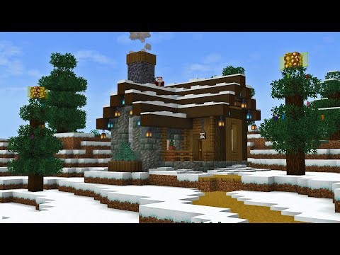 I Built a Cozy Christmas Cabin in My Minecraft World!