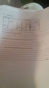 10.1 Explain river capture.10.2 Identify the features marked ... | Filo