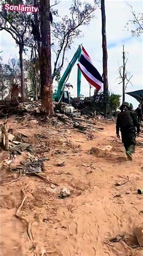 "Thailand, after capturing Hill 350: No celebrations, but instead barbed wire fences were erected...