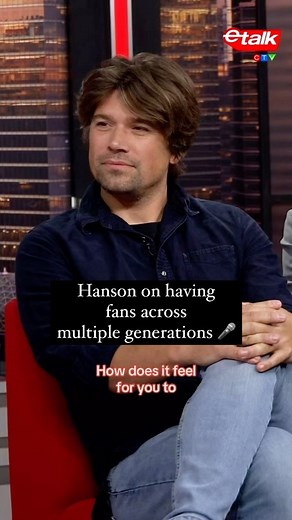 Etalk on Instagram: "We chatted with Hanson (Taylor Hanson, Isaac Hanson and Zac Hanson) about their new tour and performing for all generations of fans over 30 years after their debut. 👏 #Hanson #MMMBop #band #music #concert #TaylorHanson #ZacHanson #IsaacHanson #interview #90s"