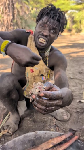 Survival lifestyle: hunter cooking monkey meat in the wild #africa #wildlife #food