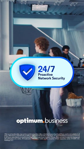 Stay ahead of cyber threats! Get Optimum Business Secure Fiber Internet starting at $65/mo. for 1 year. Plus, no annual contract! | Optimum