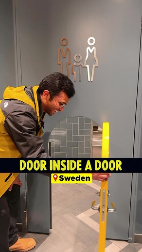 685K views · 263 reactions | Stockholm, Sweden. This door reminded me of the story where Albert Einstein made two holes for cats – one small and one big. But actually, both cats could have used the same big hole. hai na mast ❤️ #stockholm #sweden #vlog #story #travel #unique #places #indian | Go With Sameer | Facebook