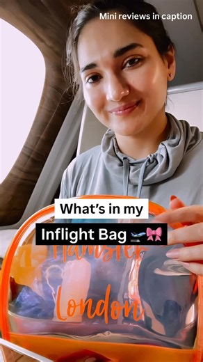 Sone Kanwar | Skincare & Beauty on Instagram: "My in-flight skincare essentials ✈️ Flight air is recirculated and incredibly drying, plus at high altitudes UV exposure is more intense—so I keep these basics in my travel bag: 🧴 Sanitizer from @theleelapalacenewdelhi hotels - love picking these up during stays ☀️ @isntree Hyaluronic Acid Sunscreen - cosmetically elegant, 7/10 🎀 @loccitaneindia shea hand cream ♥️ Clindamycin gel sos ☀️ Tocobo Sunscreen - decent backup option, 5/10 💄 @givenchybea