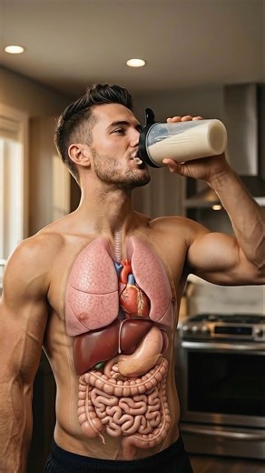 How Protein Shake Builds Muscle Inside Your Body |3D Animation |#muscle #protein #health