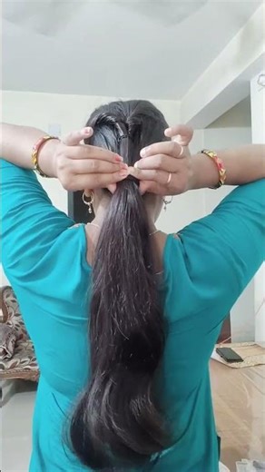 Simple & easy low ponytail hairstyle hacks 🫰#diyhairstyle #hairstyles #lowponytail #viralhacks