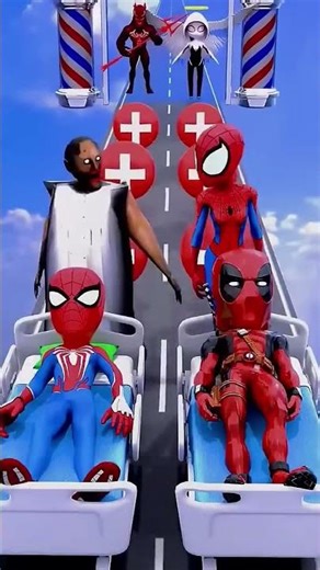 Kiss or Punch Run of Spidey vs Deadpool || Animation game #short #macrogaming007