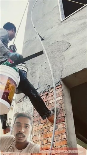 Suspended Scaffold Wall Plastering Technique