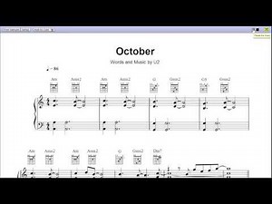 October by U2 - Piano Sheet Music:Teaser