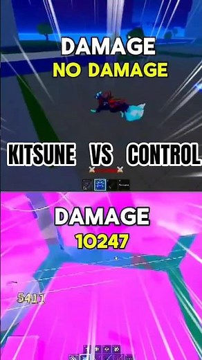 KITSUNE VS CONTROL FRUIT DAMAGE COMPARISON IN BLOX FRUITS
