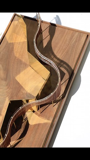 Sculptural architectural model #modelmaking #architecture #architect #design #designer #diy #timber #wood #brass #modelbuilding #modelmaker #3dmodeling #lasercutting #3dprinting #architecturestudent #architecturelovers #architecturedesign #architecturetiktok #architects