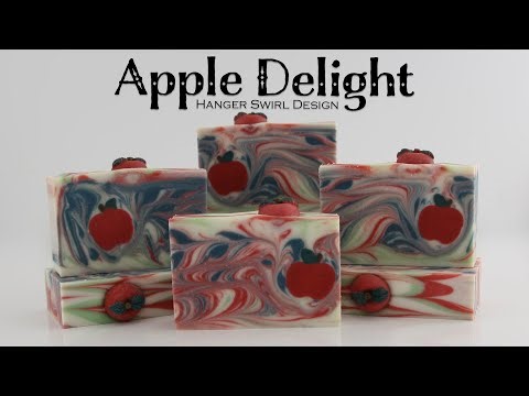 Apple Delight: A Slab Swirl w/ Embed Cold Process Soap Design
