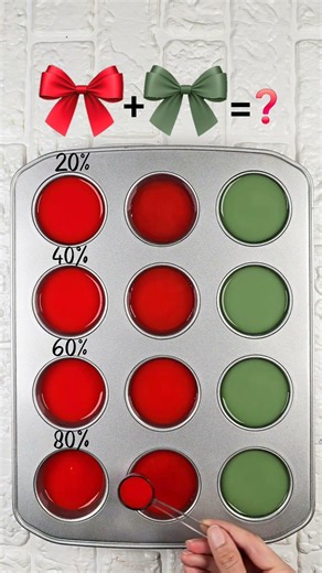 Mixing Red + Green = 4 Unexpected New Colors 🎨#colormixing #colorconcept #satisfying #colorpalette
