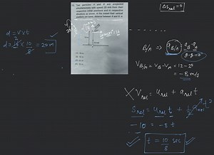 Two particles A and B are projected simultaneously with speed 2... | Filo
