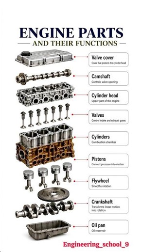 Engine Parts and Their Functions Explained | Complete Car Engine Components Guide ⚙️🔧