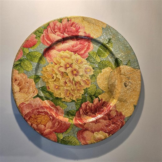 Set of 8 Spring Floral Charger Plates With Matching Paper Napkins • Dining Table Decor • Spring Tablescape • Garden Party Table Setting - Etsy