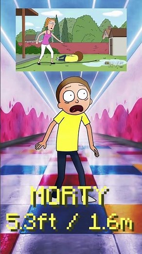 RICK AND MORTY SIZE COMPARISON! 😮📏⭐ #shorts
