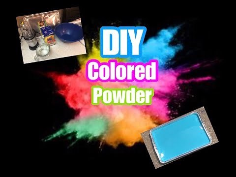 HOW TO MAKE COLORED POWDER FOR A GENDER REVEAL!