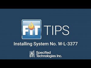 System W-L-3377 Installation