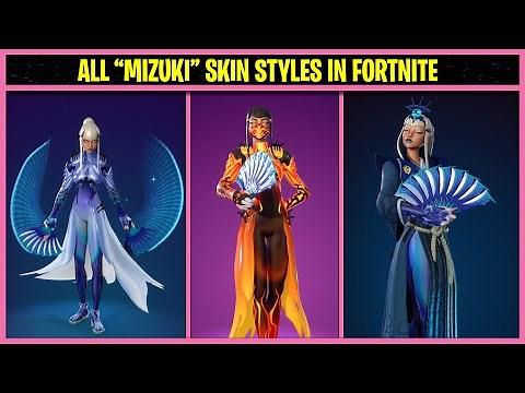 ALL MIZUKI SKIN STYLES IN FORTNITE