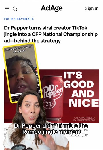 Let @Dr Pepper cook. 😤 Visual credits: @Ad Age & @Romeo. #advertising #marketing #socialmedia #contentstrategy #brandstrategy