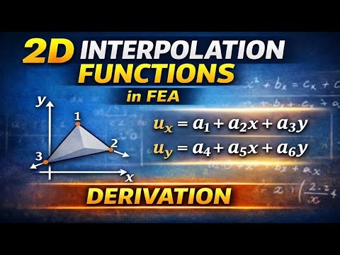 Derivation of Interpolation Functions in 2D Elements (Triangular) | FEA