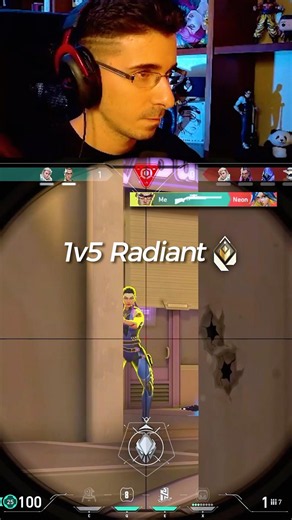 NEVER GIVE UP 🤯 Top Radiant gameplay valorant stream live highlights edit clips ace clutch shorts