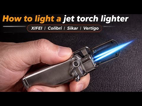 How to Use ANY Side Lever Jet Torch Butane Cigar LIGHTER (Colibri Xikar Vertigo Lotus Visol Palio)