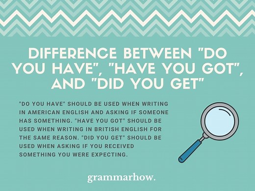 Do You Have vs Have You Got vs Did You Get - Easy Usage Guide