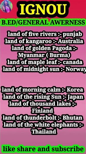 B.ED SORTS/IGNOU B.ED GENERAL AWARENESS SORTS VIDEO/ IGNOU ENTRANCE EXAM QUESTION #ignou #B.ED #mcq