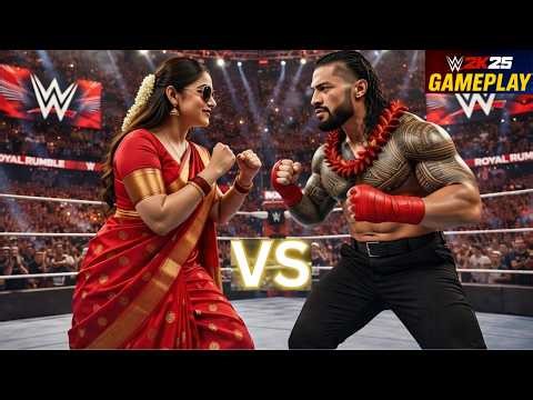 👑Roman Reigns vs. Tanzila 😱 EPIC Iron Man Intergender Match | WWE 2K25 Gameplay