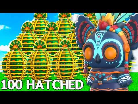 HATCHING 100 AZTEC EGGS In Adopt Me *INSANE LUCK*