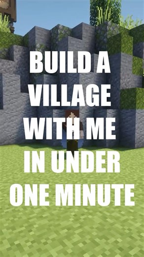 Building a Village in Under One Minute #minecraft
