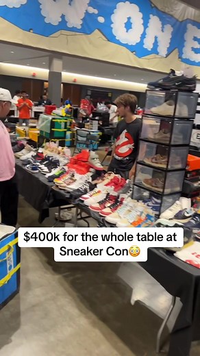 $400k for the whole table😳 #sneakers #sneakerhead #fy #foryou #sneakercon