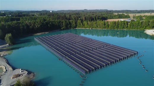 Germany launches world's first vertical floating solar power plant