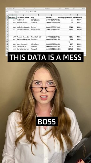Wipe down data in seconds! Would you try this on your boss? 😆 #excel #summerinternship #learnontiktok #tiktokpartner #spreadsheets