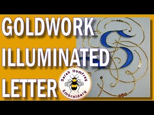 Simply stylish! Watch me embroider this goldwork embroidered letter project