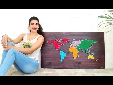 String Art - World Map! How to do a large piece