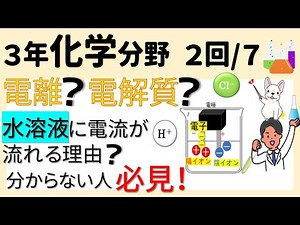 第２回【徹底解説！】電解質・電離とは？電解質の水溶液に電流が流れる理由