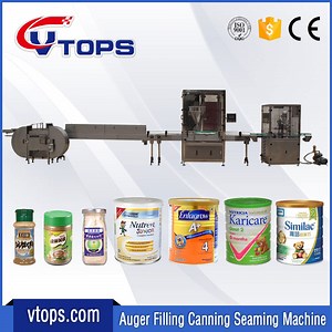 Automatic Milk Powder Tin Can Filling Canning Seaming Production Line