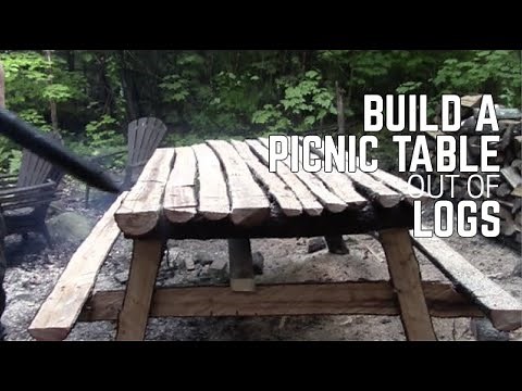How-To Build a Picnic Table Out of Logs