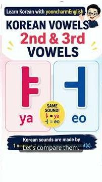 Learn Korean with yooncharmEnglish | How to Read ㅑ and ㅓ