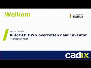 AutoCAD DWG overzetten naar Inventor (tutorial)