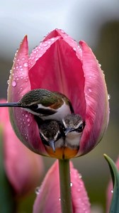 26K views · 376 reactions | Mother bird keeps her babies safe in a flower. Motherhood is scared ❤️ #animallovers #animals #birds #cuteanimal #babybird #viral | Nature Geography | Facebook