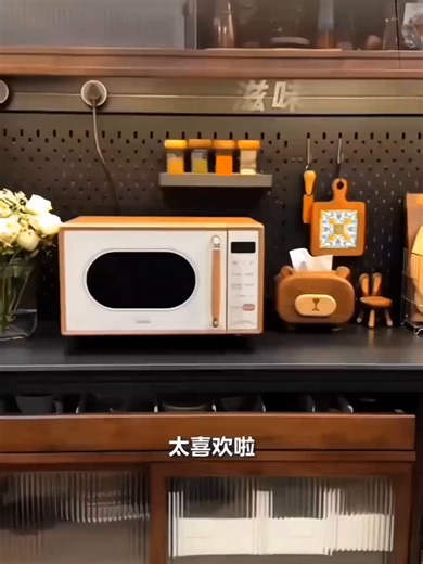 美的（Midea）小滋味微波炉烤箱一体机小型家用微波炉光波加热一级能效平板变频复古美拉德风C1G24