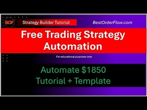 Free Strategy Builder Automation Example Tutorial NinjaTrader https://bestorderflow.com