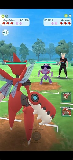 💥Mega Scizor Vs Genesect, PVP Batalla de Acero en Pokémon Go💥 #Pokemongo #pokémon #short