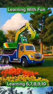 Learn to Count 6 to 10 with Tow Truck & Excavator 🚛 | Numbers for Kids | Fun Learning